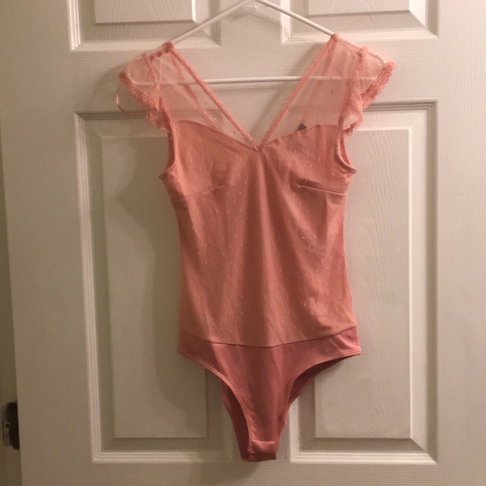Forever 21 NWT pink knit body suit small